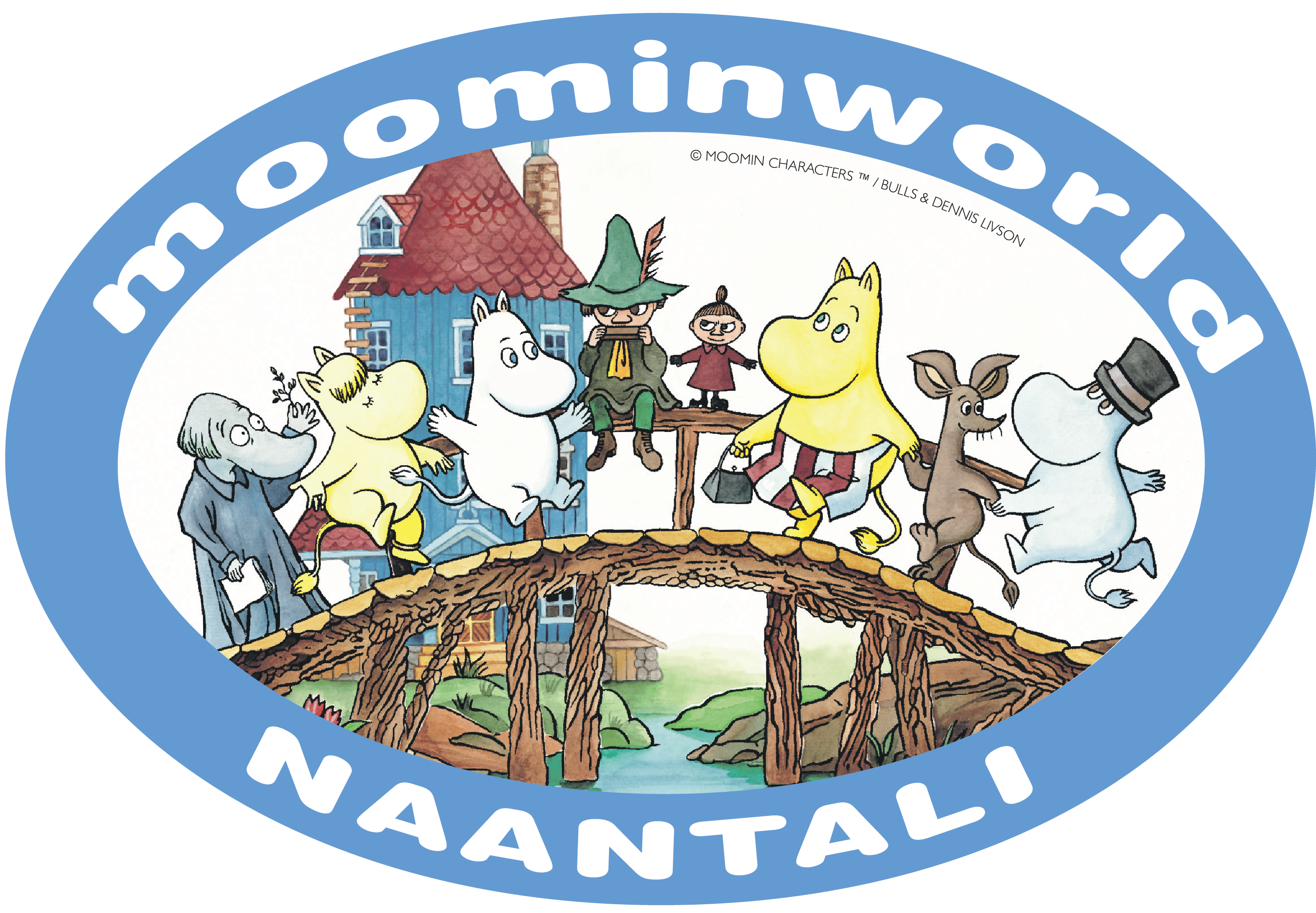 Muumimaailma logo en